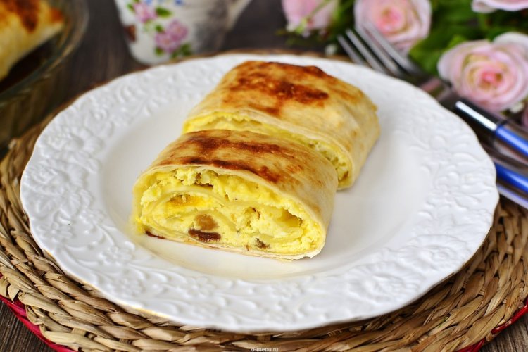 Банановый ПП рулет из лаваша