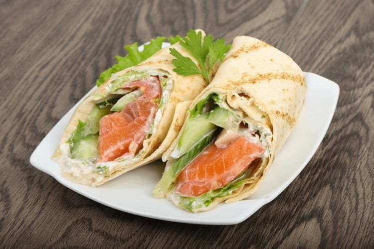 ПП шаурма с семгой в лаваше