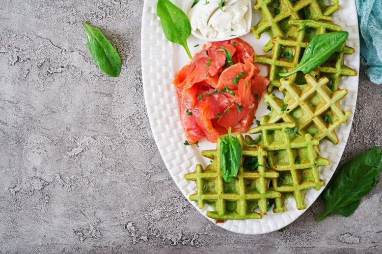 Шпинатные вафли