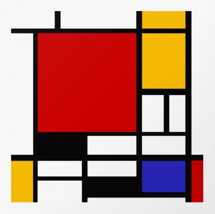 «Композиция с красным, синим и желтым», Пит Мондриан