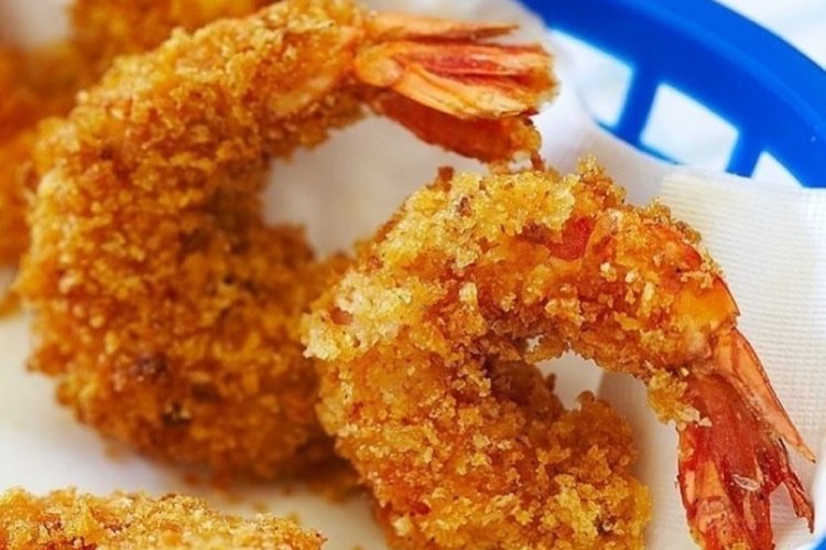 Креветки темпура в кукурузных хлопьях