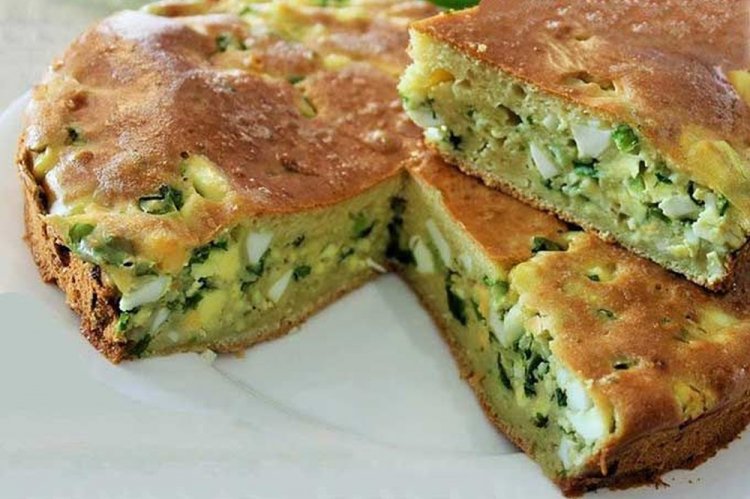 Весенний заливной пирог