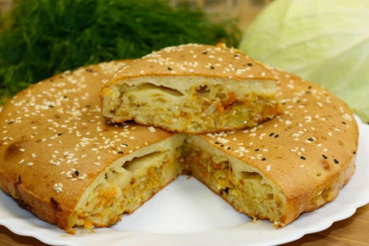 Постный заливной пирог на минералке