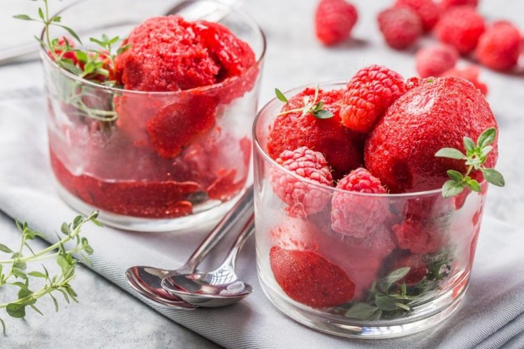 Сорбет из малины