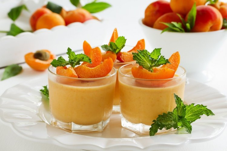 Творожный мусс с абрикосами