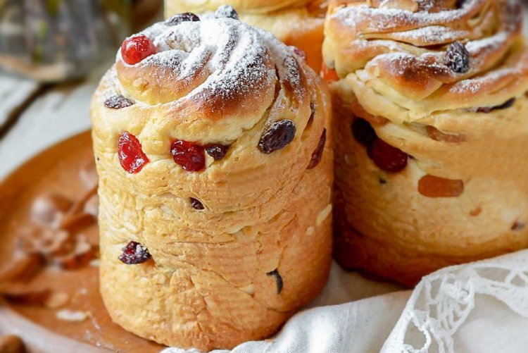 Пасхальный кулич краффин с апельсиновым соком