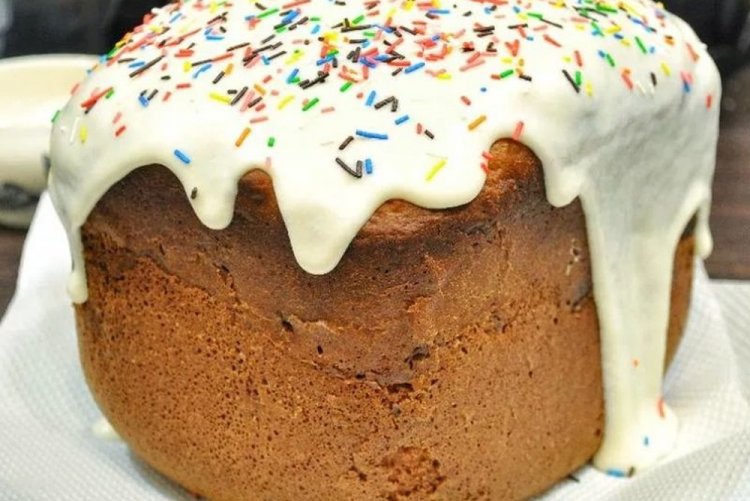 Пасхальный кулич с сухим молоком в хлебопечке