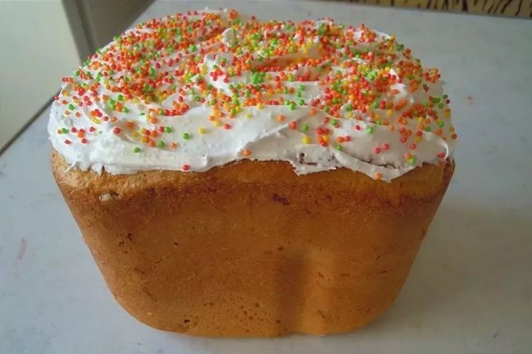 Пасхальный кулич без дрожжей в хлебопечке