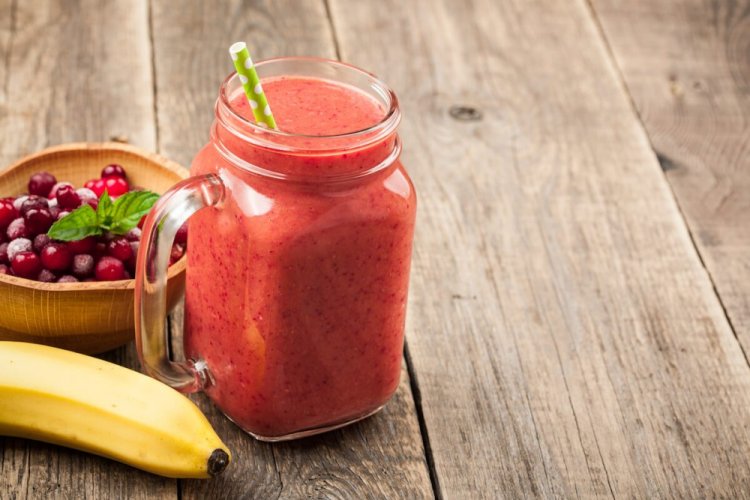 Смузи из клюквы и банана
