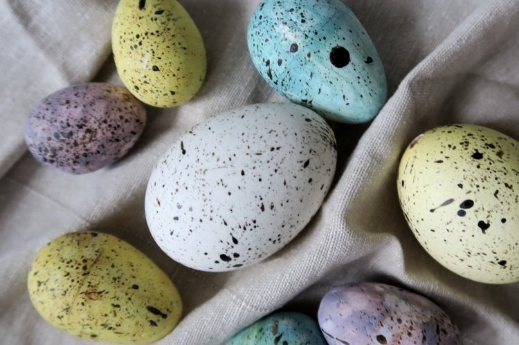 Яйца в крапинку на Пасху