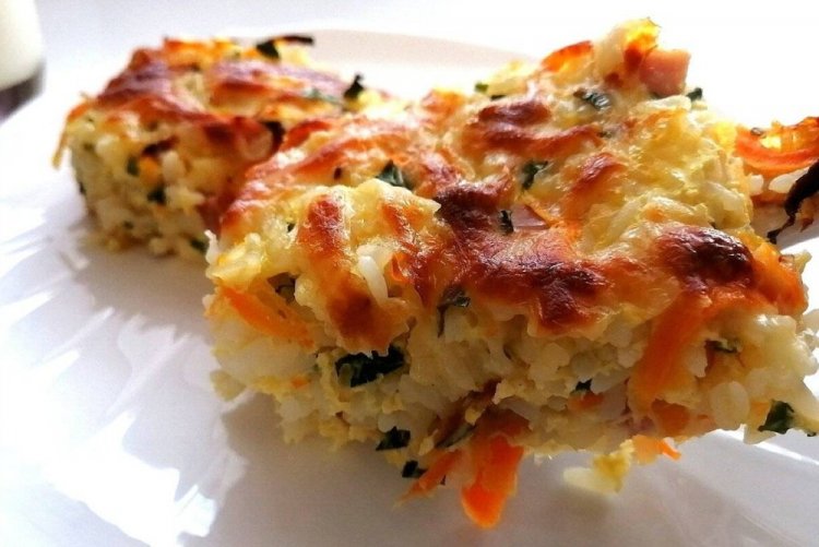 Постная запеканка из фасоли и риса