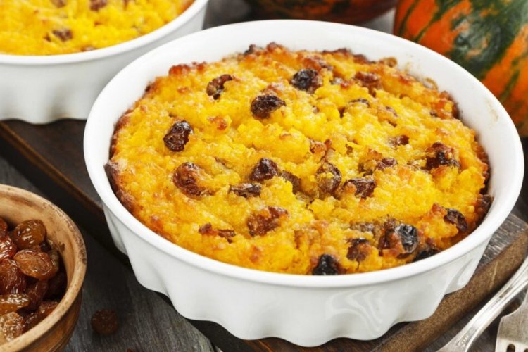 Постная запеканка с тыквой