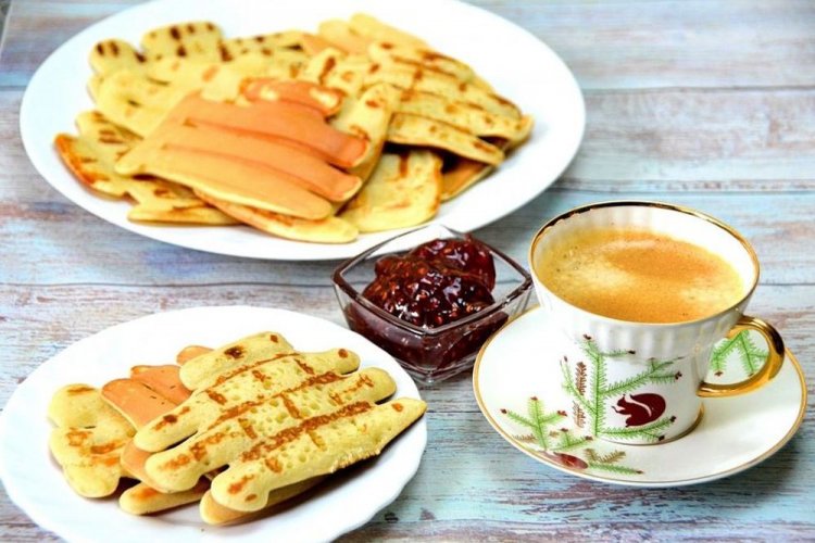 Ванильные вафли на гриле