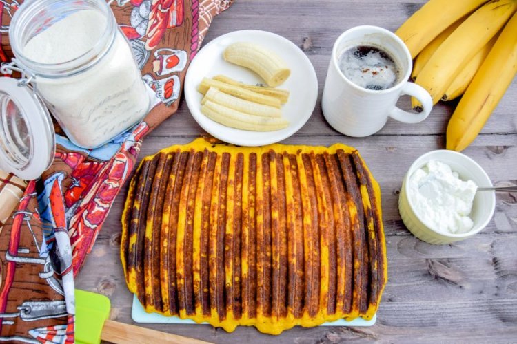 Банановые вафли на гриле