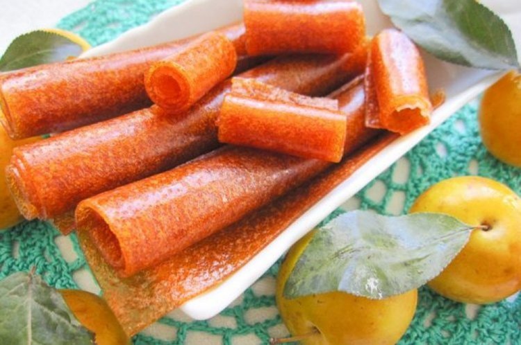 Пастила из желтой алычи