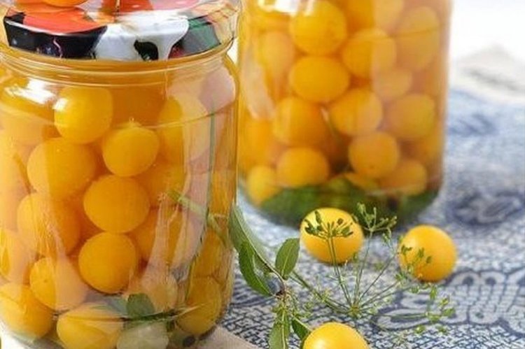 Желтая алыча как оливки на зиму