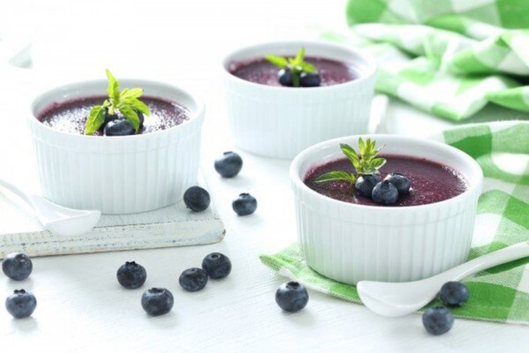 Мусс из черники с манкой