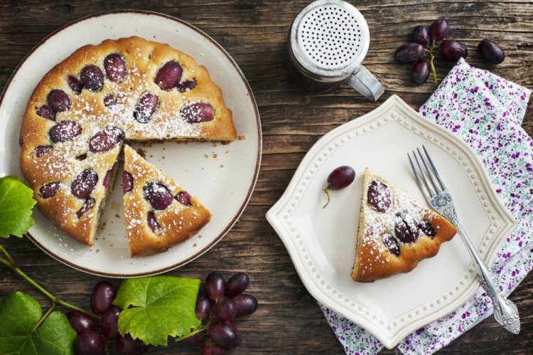 Тосканский пирог с виноградом