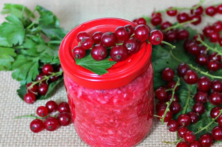 Хрен с красной смородиной на зиму