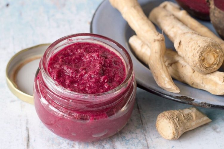 Маринованный хрен со свеклой