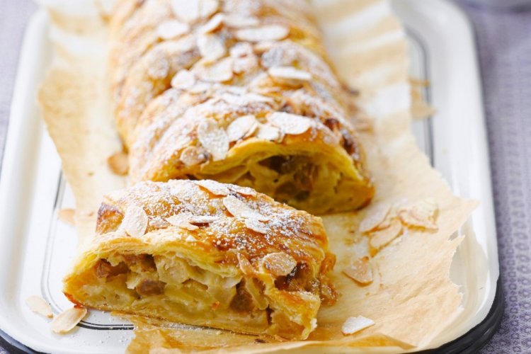 Яблочный штрудель из теста фило