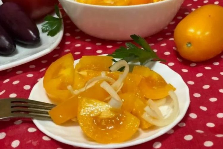 Салат из желтых помидоров на зиму