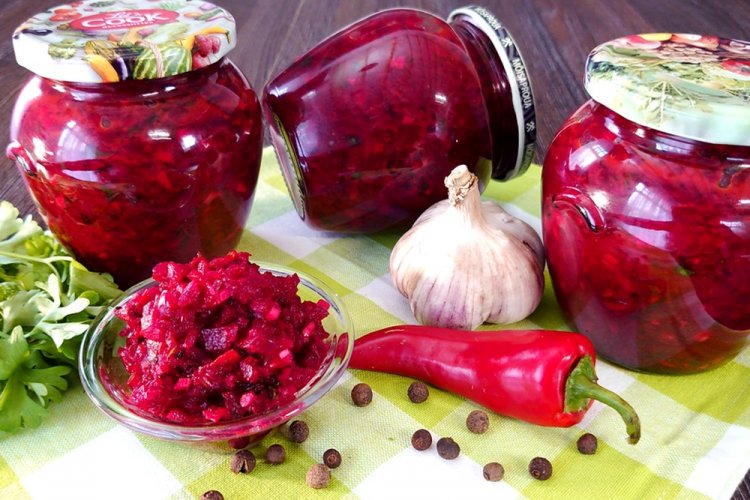 Аджика из свеклы на зиму без стерилизации