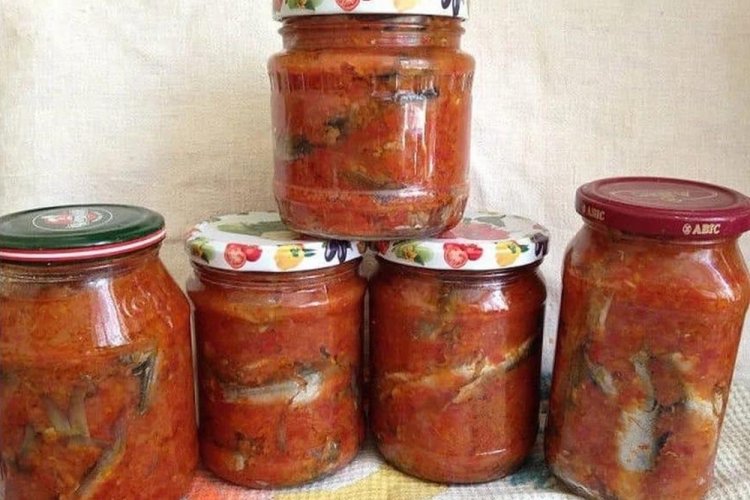 Салат с килькой и свеклой на зиму