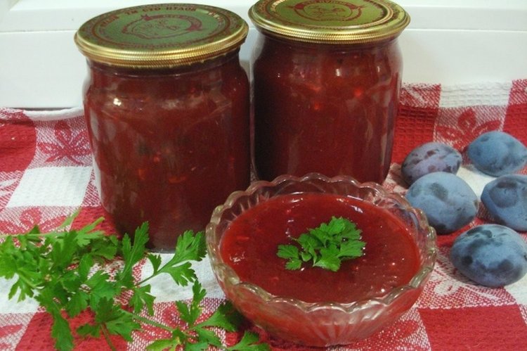 Аджика из чернослива на зиму