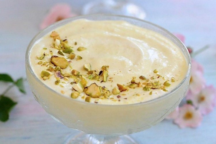 Белковый мусс с грушей