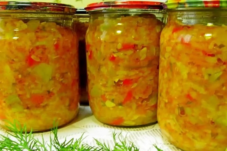 Завтрак туриста с рисом и капустой на зиму