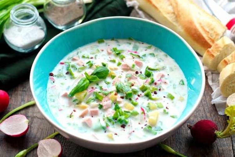 Окрошка с черемшой