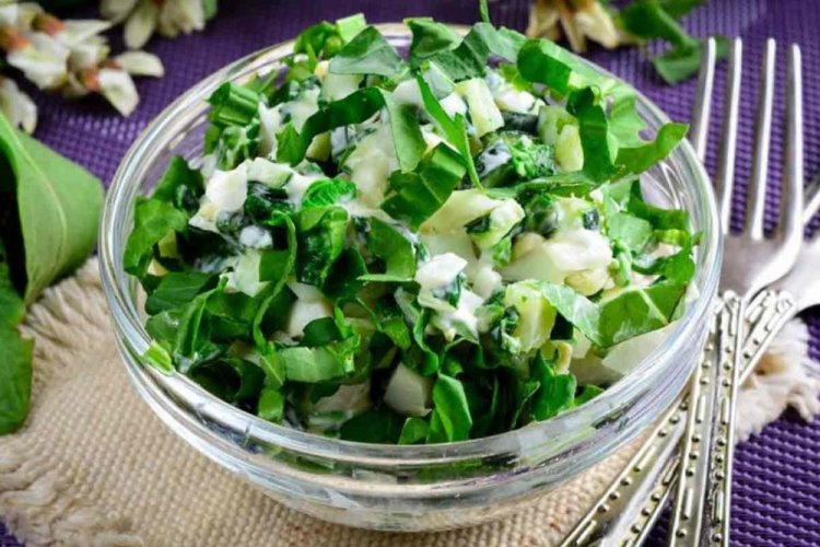 Салат из черемши с тунцом