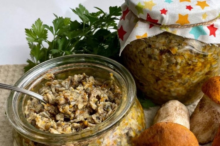 Икра из подберезовиков с луком и морковью на зиму