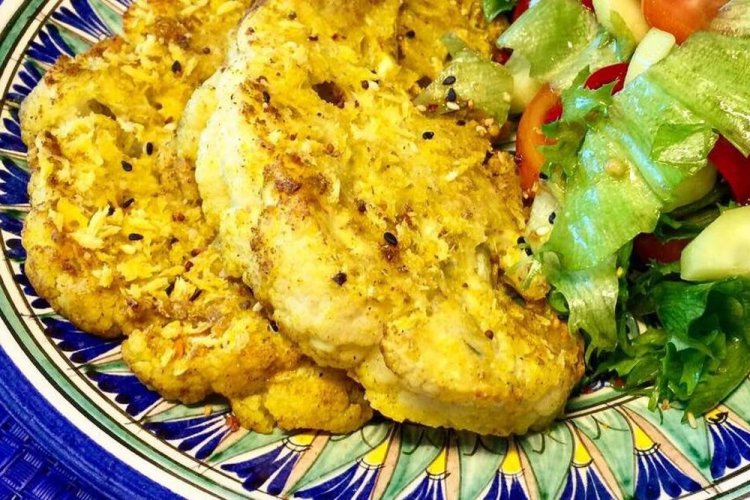 Стейки из цветной капусты в сметане