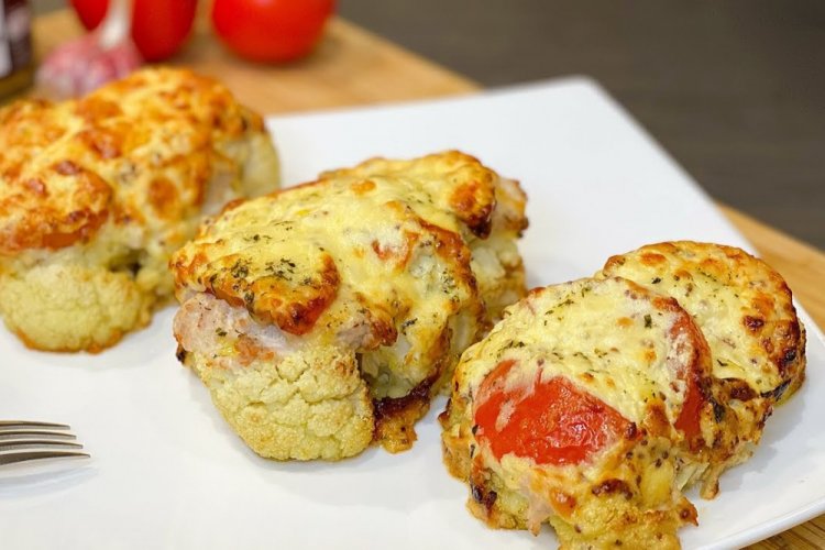 Стейки из цветной капусты с фаршем