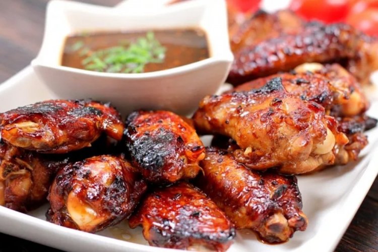 Крылышки в медово-соевом соусе в аэрогриле