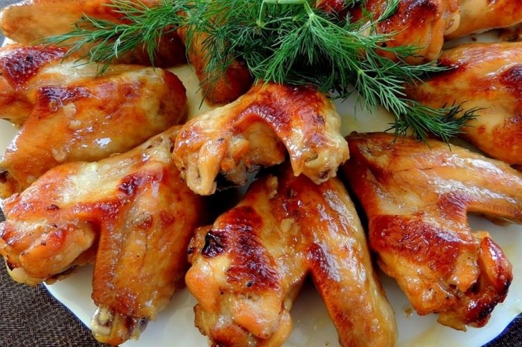 Крылышки в медово-соевом соусе в рукаве