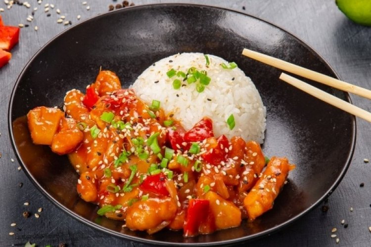 Свинина с болгарским перцем в кисло-сладком соусе