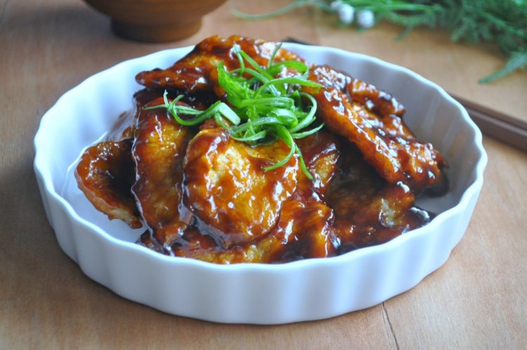 Свинина в соусе терияки на сковороде