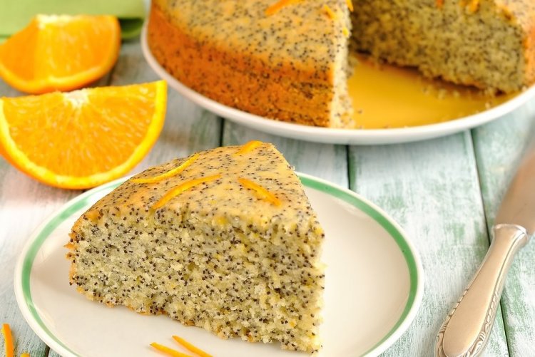 Апельсиновый пирог с маком