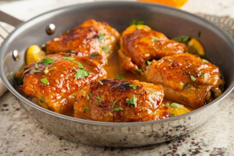 Курица в медово-горчичном соусе с лимоном