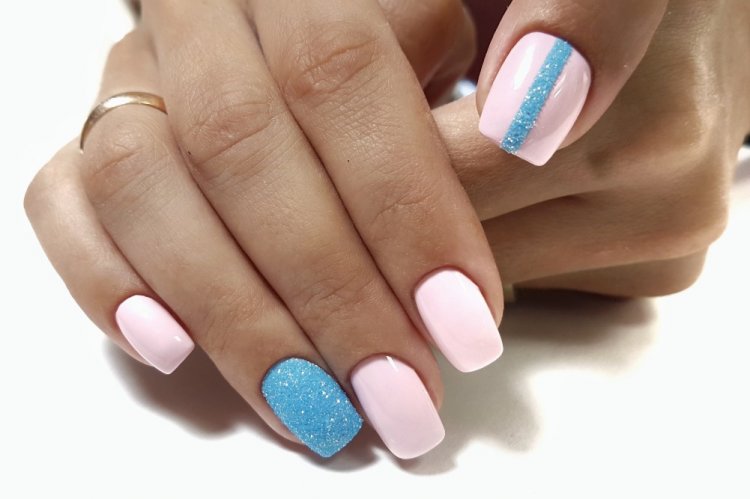 Песочный маникюр на короткие ногти