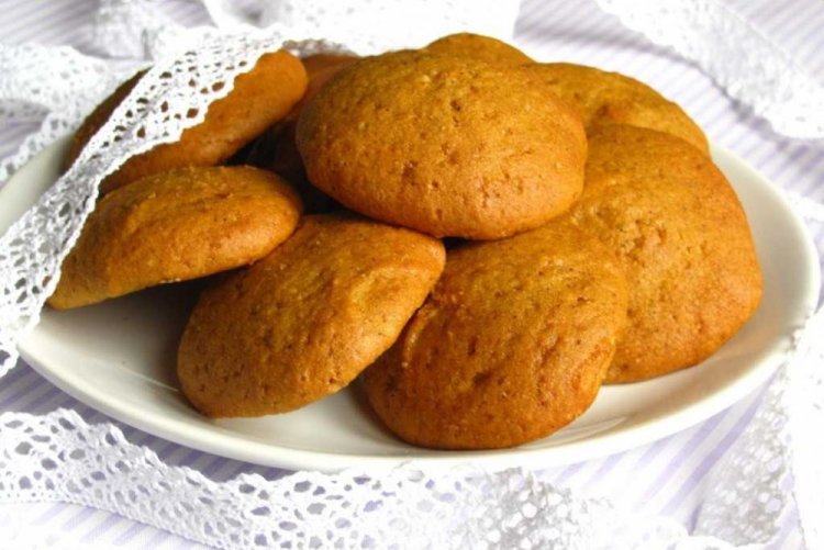 Постное тыквенное печенье