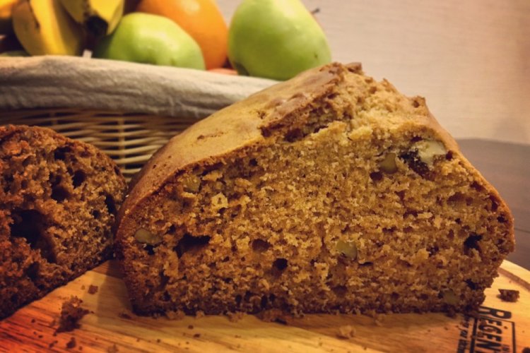 Медовый кекс с орехами без молока