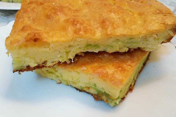 Заливной пирог с капустой на сметане