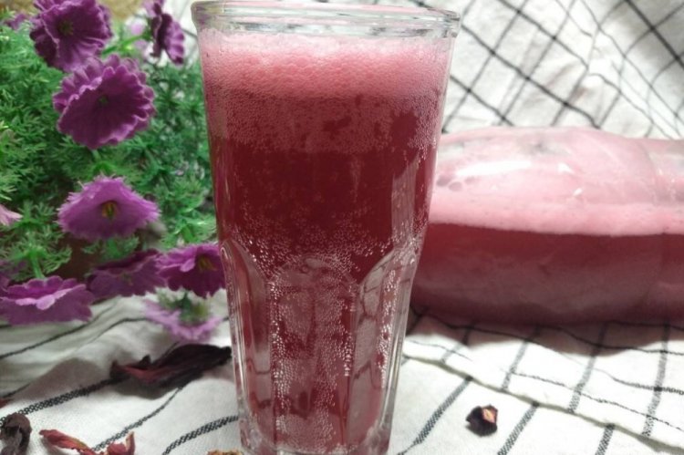 Овсяный квас с каркаде