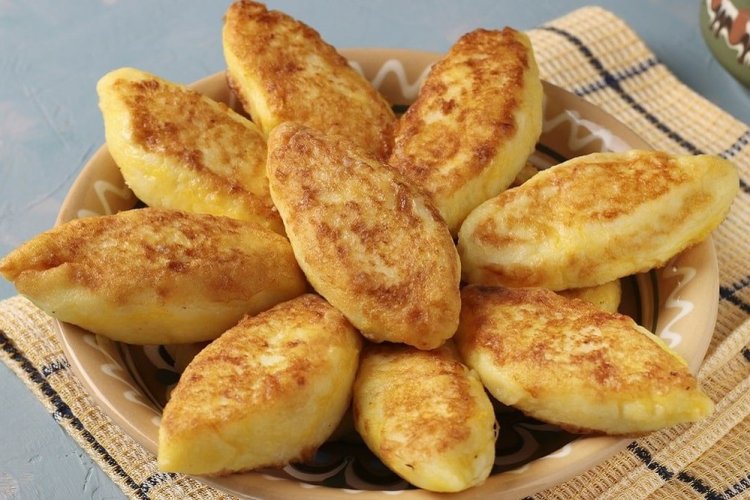 Ленивые творожные пирожки с яблоками