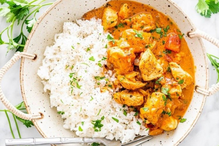 Курица карри с грибами