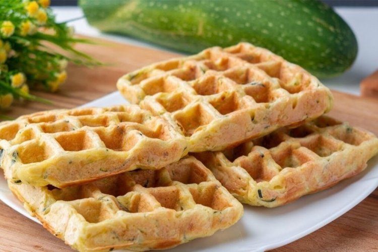 Творожные вафли с кабачком